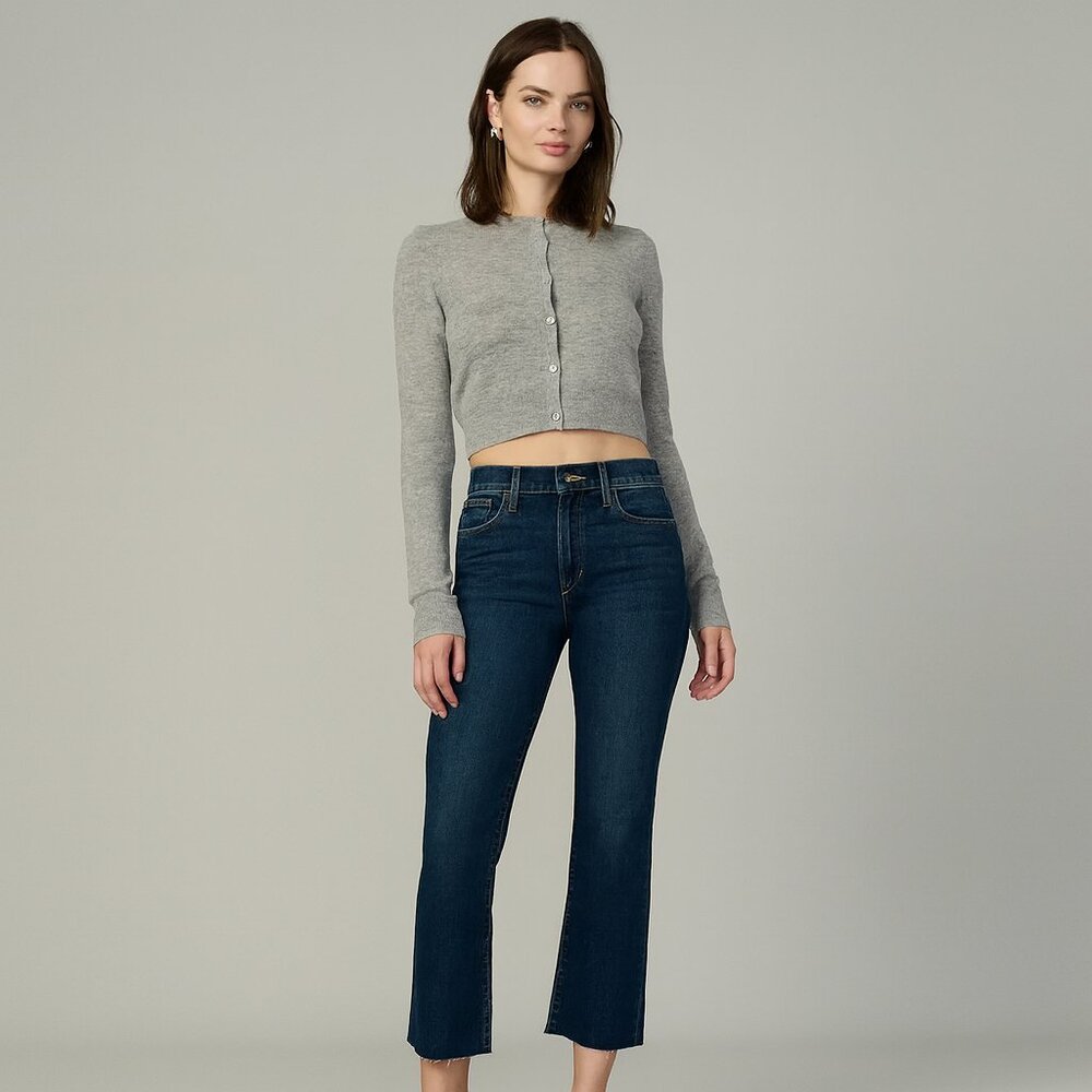 Joe's Jeans High-Rise Crop Bootcut Raw Hem Size 31